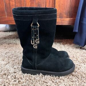 Black UGG Suede Boots kids size 3